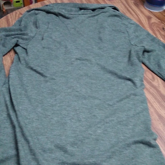 Asymmetrical Green Zip Up Sweater Fits like a Medium - Picture 4 of 4